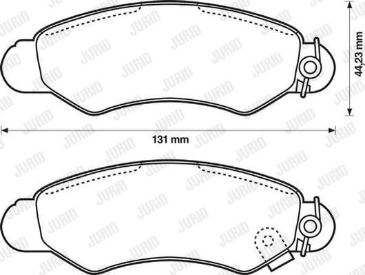 Jurid 572418J - Гальмівні колодки, дискові гальма autozip.com.ua