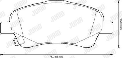 Jurid 572485J - Гальмівні колодки, дискові гальма autozip.com.ua