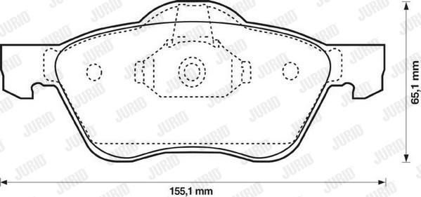 Jurid 572431J - Гальмівні колодки, дискові гальма autozip.com.ua