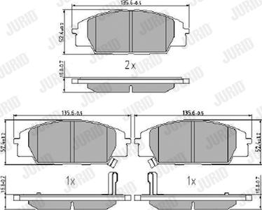 Jurid 572432J - Гальмівні колодки, дискові гальма autozip.com.ua