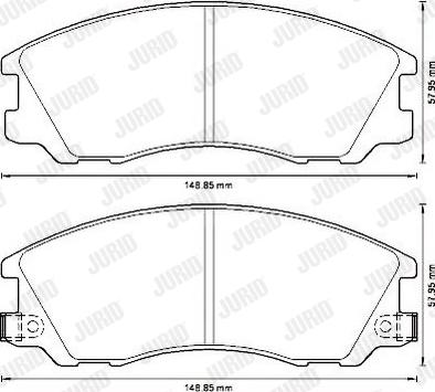 Jurid 572540J - Гальмівні колодки, дискові гальма autozip.com.ua