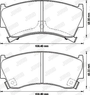 Jurid 572542J - Гальмівні колодки, дискові гальма autozip.com.ua