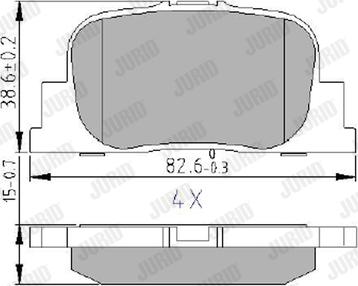 Jurid 572559J - Гальмівні колодки, дискові гальма autozip.com.ua