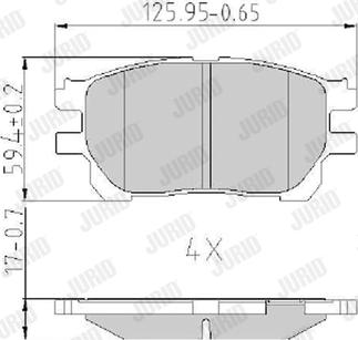 Jurid 572554J - Гальмівні колодки, дискові гальма autozip.com.ua