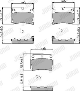 Jurid 572519J - Гальмівні колодки, дискові гальма autozip.com.ua