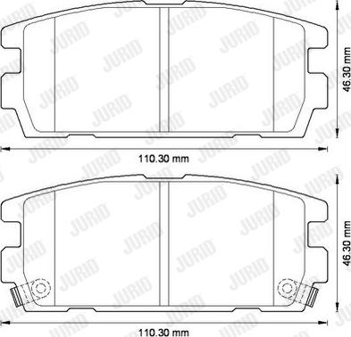 Jurid 572581J - Гальмівні колодки, дискові гальма autozip.com.ua