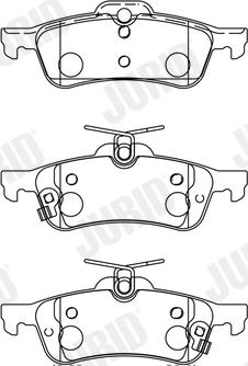 Jurid 572588J - Гальмівні колодки, дискові гальма autozip.com.ua