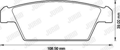Jurid 572530J - Гальмівні колодки, дискові гальма autozip.com.ua
