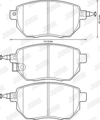 Jurid 572649J - Гальмівні колодки, дискові гальма autozip.com.ua