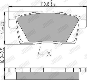 Jurid 572644J - Гальмівні колодки, дискові гальма autozip.com.ua