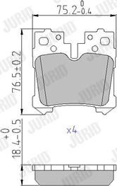 Jurid 572648J - Гальмівні колодки, дискові гальма autozip.com.ua