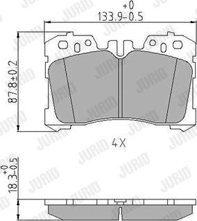 JURID 572647J - Гальмівні колодки, дискові гальма autozip.com.ua