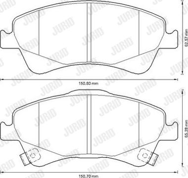 Jurid 572600JC - Гальмівні колодки, дискові гальма autozip.com.ua