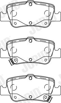 Jurid 572601J - Гальмівні колодки, дискові гальма autozip.com.ua