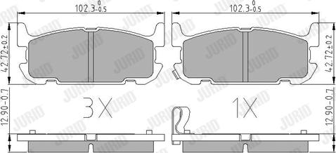 Jurid 572603J - Гальмівні колодки, дискові гальма autozip.com.ua