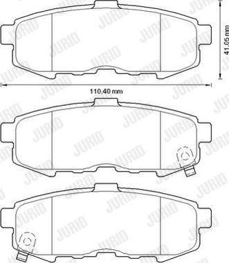 Jurid 572630J - Гальмівні колодки, дискові гальма autozip.com.ua