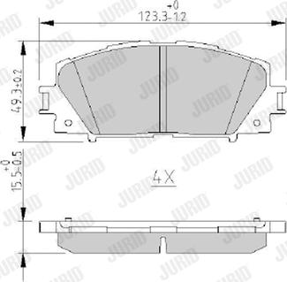 JURID 572631J - Гальмівні колодки, дискові гальма autozip.com.ua