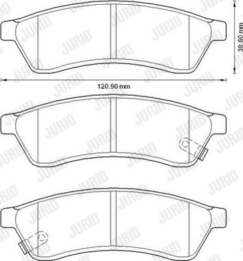 Jurid 572633J - Гальмівні колодки, дискові гальма autozip.com.ua