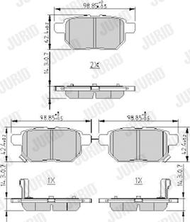 Jurid 572632J - Гальмівні колодки, дискові гальма autozip.com.ua