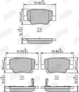 Jurid 572623J - Гальмівні колодки, дискові гальма autozip.com.ua