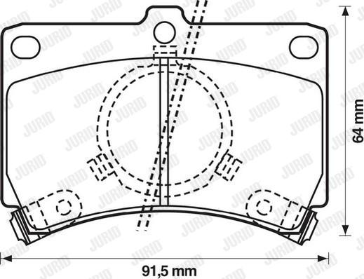 Jurid 572144J - Гальмівні колодки, дискові гальма autozip.com.ua