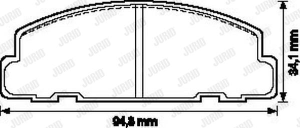 Jurid 572148J - Гальмівні колодки, дискові гальма autozip.com.ua