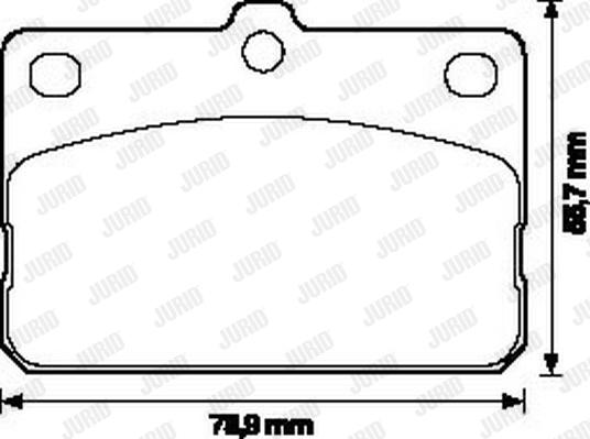 Jurid 572119J - Гальмівні колодки, дискові гальма autozip.com.ua