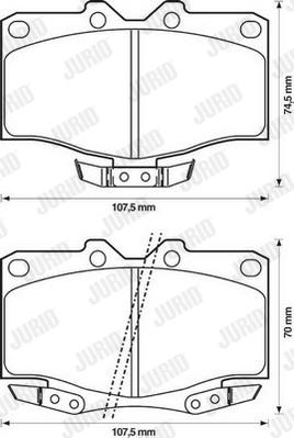 Jurid 572185J - Гальмівні колодки, дискові гальма autozip.com.ua