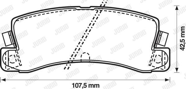 Jurid 572182J - Гальмівні колодки, дискові гальма autozip.com.ua