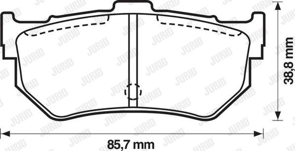 Jurid 572133J - Гальмівні колодки, дискові гальма autozip.com.ua