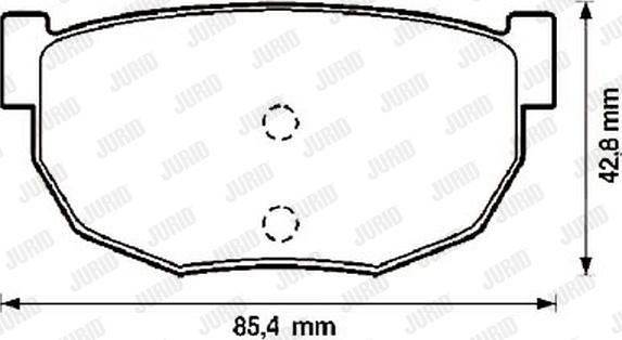 Jurid 572129J - Гальмівні колодки, дискові гальма autozip.com.ua