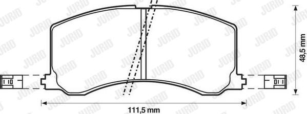 Jurid 572399J - Гальмівні колодки, дискові гальма autozip.com.ua