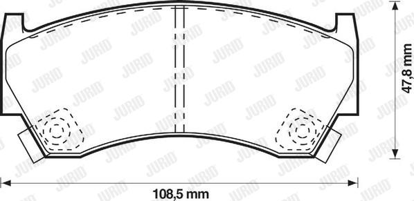 Jurid 572396J - Гальмівні колодки, дискові гальма autozip.com.ua