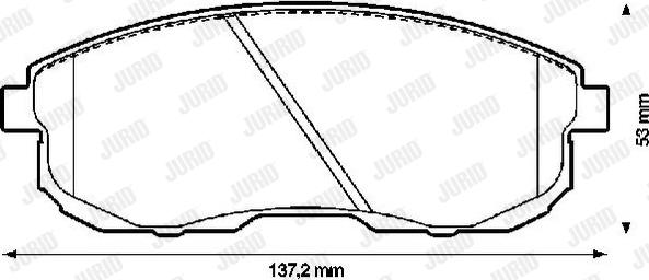 Jurid 572345J - Гальмівні колодки, дискові гальма autozip.com.ua