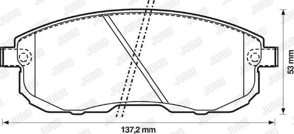 Jurid 572346J - Гальмівні колодки, дискові гальма autozip.com.ua