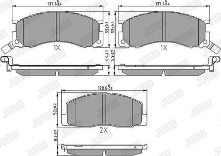 Jurid 572342J - Гальмівні колодки, дискові гальма autozip.com.ua