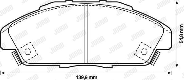 Jurid 572354J - Гальмівні колодки, дискові гальма autozip.com.ua