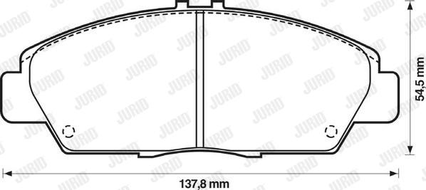 Jurid 572350J - Гальмівні колодки, дискові гальма autozip.com.ua