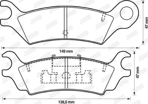 Jurid 572369J - Гальмівні колодки, дискові гальма autozip.com.ua