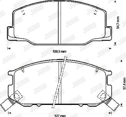 Jurid 572306J - Гальмівні колодки, дискові гальма autozip.com.ua