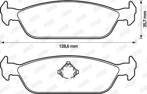 Jurid 572307J - Гальмівні колодки, дискові гальма autozip.com.ua