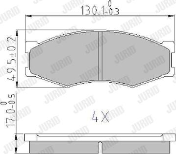 Jurid 572312J - Гальмівні колодки, дискові гальма autozip.com.ua