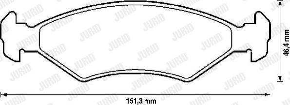 Jurid 572388J - Гальмівні колодки, дискові гальма autozip.com.ua