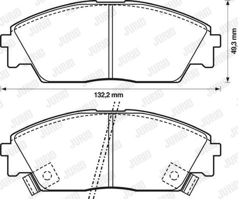 Jurid 572330J - Гальмівні колодки, дискові гальма autozip.com.ua