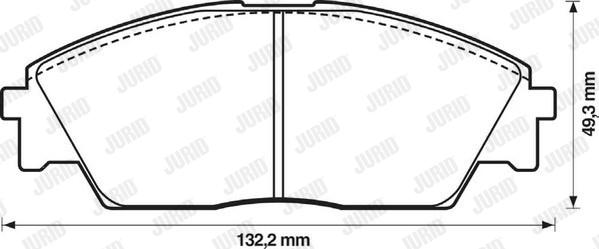 Jurid 572329J - Гальмівні колодки, дискові гальма autozip.com.ua