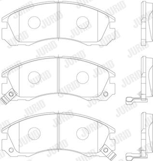 Jurid 572370J - Гальмівні колодки, дискові гальма autozip.com.ua