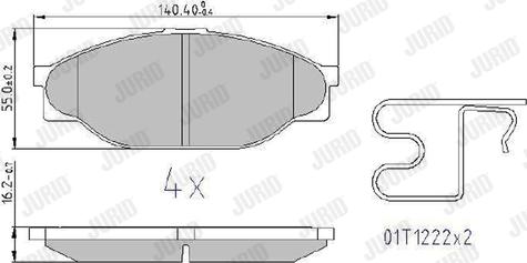 Jurid 572378J - Гальмівні колодки, дискові гальма autozip.com.ua