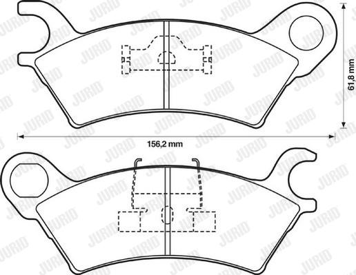 Jurid 572372J - Гальмівні колодки, дискові гальма autozip.com.ua