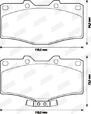 Jurid 572254J - Гальмівні колодки, дискові гальма autozip.com.ua