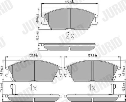 Jurid 572268J - Гальмівні колодки, дискові гальма autozip.com.ua